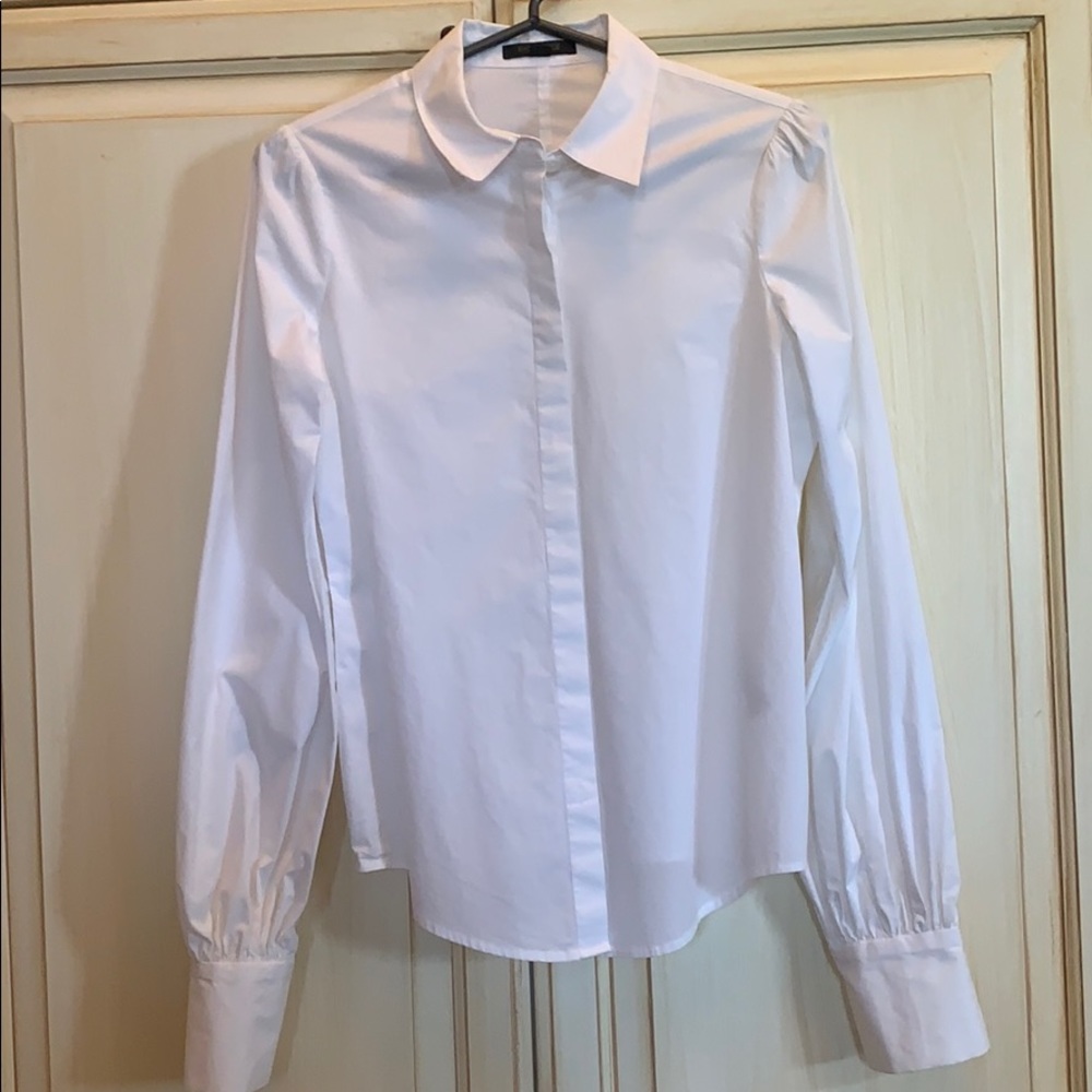 Rachel Zoe crisp white button down